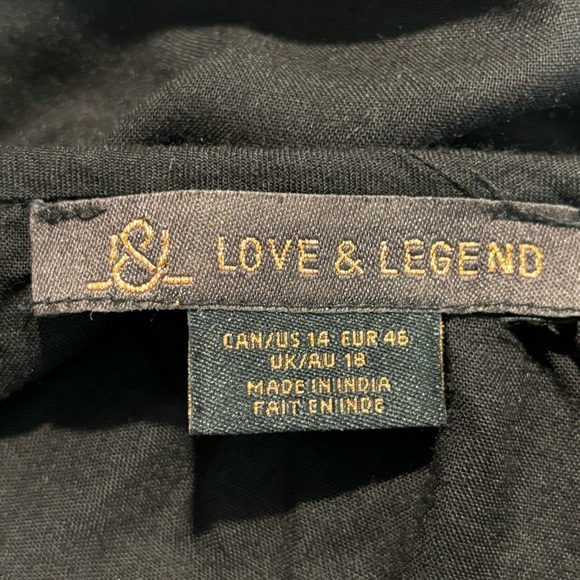 LOVE & LEGEND Sz 14 Tunic Dress Embroidered Floral Tassels Made in India Boho - Picture 9 of 10